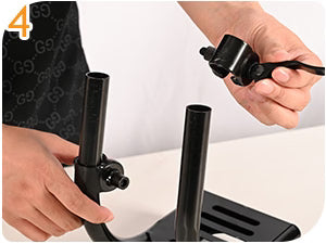 Attach the mounting clamp onto the scooter's seat post tube.