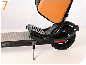Check that the seat sits securely and level on the scooter frame.